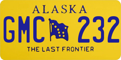 AK license plate GMC232