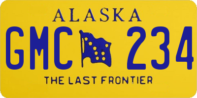 AK license plate GMC234