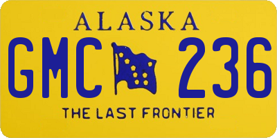 AK license plate GMC236