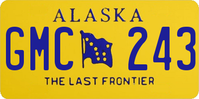 AK license plate GMC243