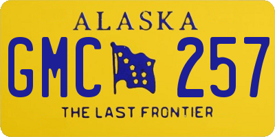 AK license plate GMC257