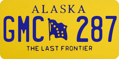 AK license plate GMC287