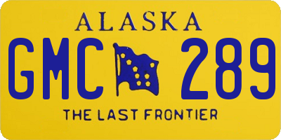 AK license plate GMC289