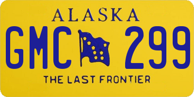 AK license plate GMC299