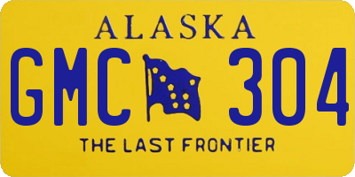 AK license plate GMC304