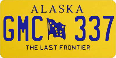 AK license plate GMC337