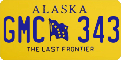 AK license plate GMC343