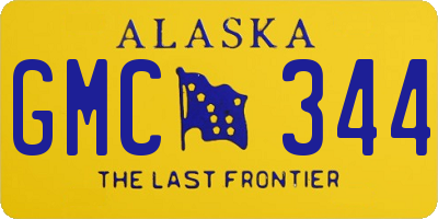 AK license plate GMC344