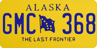 AK license plate GMC368
