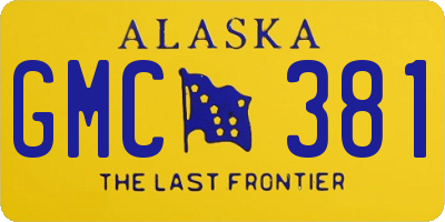 AK license plate GMC381