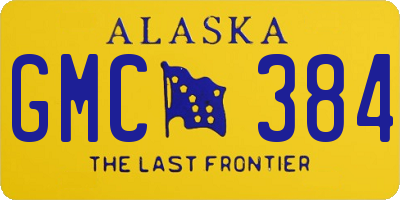 AK license plate GMC384