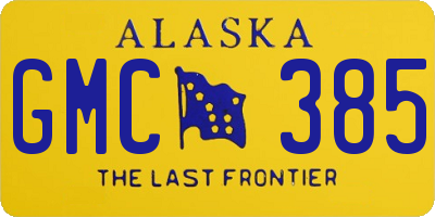 AK license plate GMC385
