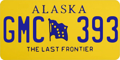 AK license plate GMC393