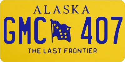 AK license plate GMC407
