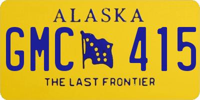 AK license plate GMC415