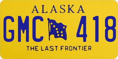 AK license plate GMC418