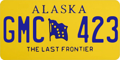 AK license plate GMC423