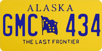AK license plate GMC434