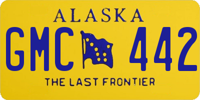 AK license plate GMC442
