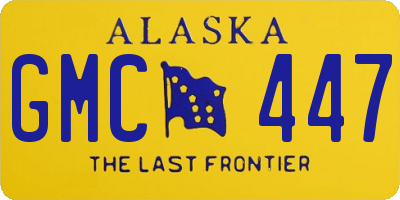 AK license plate GMC447