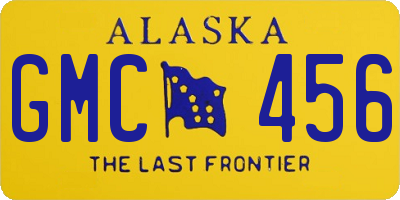 AK license plate GMC456