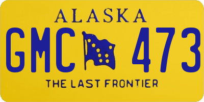 AK license plate GMC473