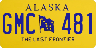 AK license plate GMC481