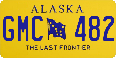 AK license plate GMC482