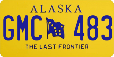 AK license plate GMC483