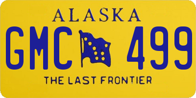 AK license plate GMC499