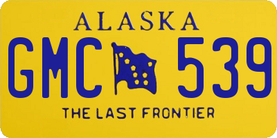 AK license plate GMC539