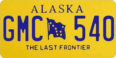 AK license plate GMC540