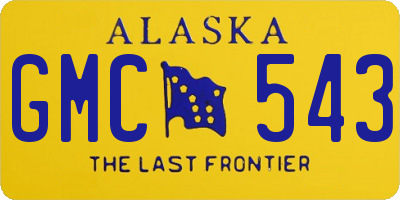 AK license plate GMC543