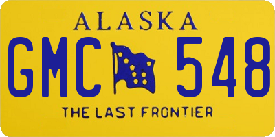 AK license plate GMC548