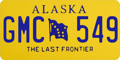 AK license plate GMC549