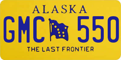 AK license plate GMC550