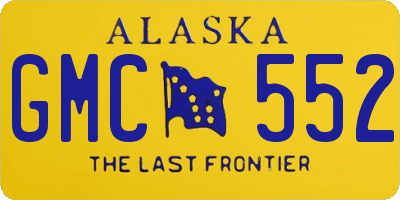 AK license plate GMC552