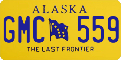AK license plate GMC559