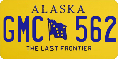 AK license plate GMC562