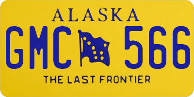 AK license plate GMC566