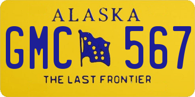 AK license plate GMC567