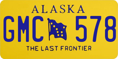 AK license plate GMC578