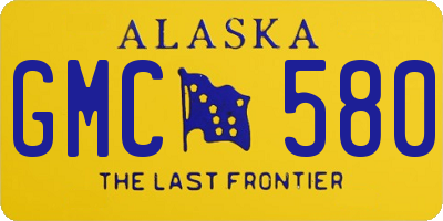 AK license plate GMC580