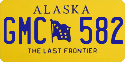 AK license plate GMC582