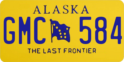 AK license plate GMC584