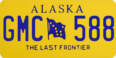 AK license plate GMC588