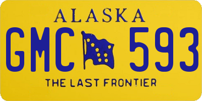 AK license plate GMC593