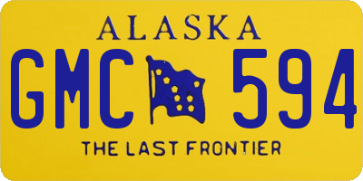 AK license plate GMC594
