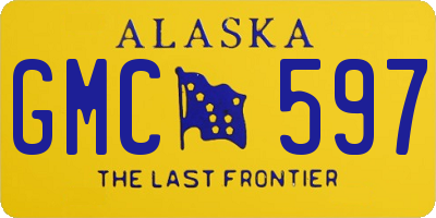AK license plate GMC597