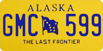 AK license plate GMC599